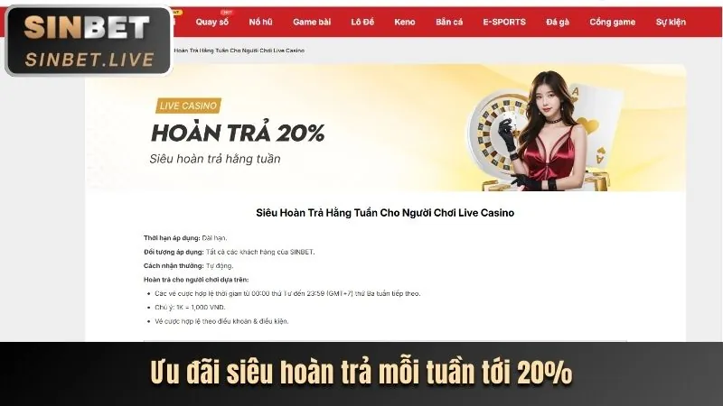Giao diện trang chủ 22vip app với nút đăng ký